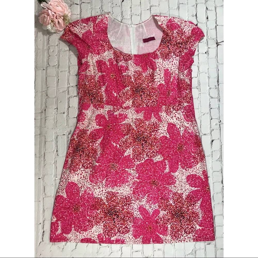 Melissa Masse Pink Floral Mini Dress